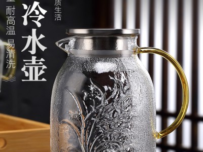 兰花冷水壶  玻匠人十大名牌茶具