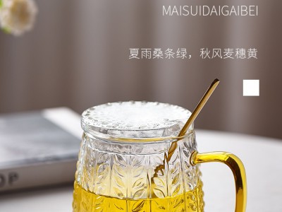 带盖玻璃杯  玻匠人十大玻璃茶具厂家