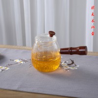 侧把麦穗玻璃水壶 玻匠人十大品牌茶具