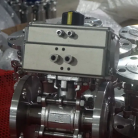 法兰气动二片式球阀 厂家Q611F气动阀